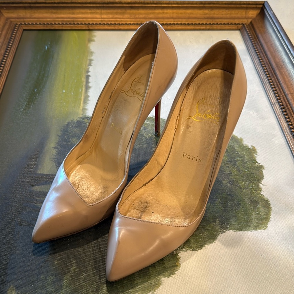 Christian Louboutin Nude Stiletto Heels Corneille 100 mm